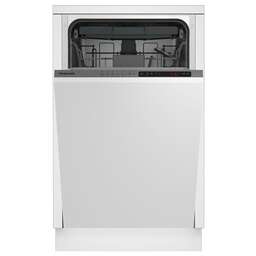 HOTPOINT Встраиваемая посудомоечная машина HIS 6C59, узкая, ширина 44.8см, полновстраиваемая, загрузка 9 комплектов, белый