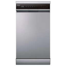 MIDEA Посудомоечная машина MFD45S350Si, узкая, напольная, 44.8см, загрузка 10 комплектов, серебристая