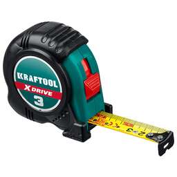 KRAFTOOL X-Drive, 3 м х 19 мм, рулетка (34122-03-19)