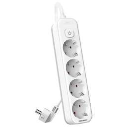 DELI Сетевой фильтр ET436, 5м, белый