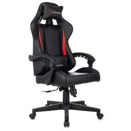 ZOMBIE Кресло игровое GAME TETRA черный/красный экокожа крестов. пластик