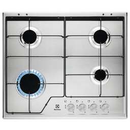 ELECTROLUX Газовая варочная панель KGS6424SX, 4 конфорки, нержавеющая сталь, серебристый