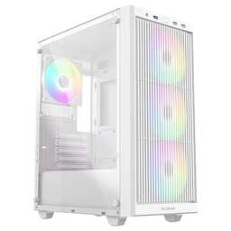 ID-COOLING Корпус Case WARE 300 ARGB White mATX/win TG/ 4 fans/ Type C/ CPU 160mm/ GPU 320mm/ no PSU
