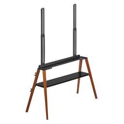 CACTUS Подставка для телевизора CS-ST3647BKWN, 49-75", напольный, черный/орех