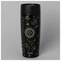 AGNESS ТЕРМОКРУЖКА "SUPERNOVA BLACK" 360МЛ 709-108
