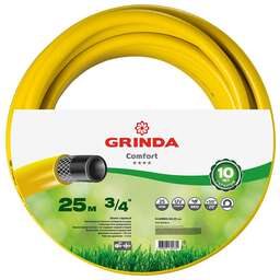 GRINDA Comfort, 3/4″, 25 м, 25 атм, трёхслойный, армированный, поливочный шланг (8-429003-3/4-25)
