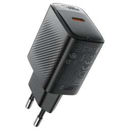 ACEFAST Зарядное устройство с одним портом USB-C A104 PD 25W Gan USB-C Charger (EU). Цвет: черный