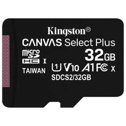 KINGSTON 32GB SDHC CANVAS SELECT PLUS UHS-I Class 10 U1 A1 (SDCS2/32GBSP) без адаптера