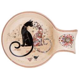 AGNESS ПОДСТАВКА ПОД ЛОЖКУ "ПАРИЖСКИЕ КОТЫ" 15*11,5*2,5 СМ (КОР=48ШТ.) 358-1908