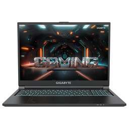 GIGABYTE Ноутбук игровой G6 16", 2023, IPS, Intel Core i7 13620H 2.4ГГц, 10-ядерный, 16ГБ DDR5, 512ГБ SSD, NVIDIA GeForce RTX 4050 для ноутбуков - 6 ГБ, FreeDOS, черный [mf-h2kz853kd]