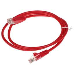 BURO Патч-корд UTP 4 пары cat.5E CCA molded 1м красный RJ-45 (m)-RJ-45 (m) (UTP-5E-1M-R)