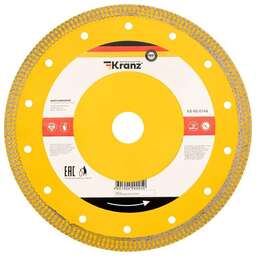 KRANZ (KR-90-0144) Диск алмазный отрезной ультратонкий 200x25,4/22,2x1,8x10 мм