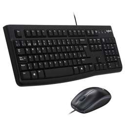 LOGITECH Комплект клавиатура и мышь Desktop MK120 (920-002561) клавиатура K120 черная, 104 клавиши с защитой от воды |920-002589| Клавиатура K120, мышь M100, цвет черный, USB, RTL