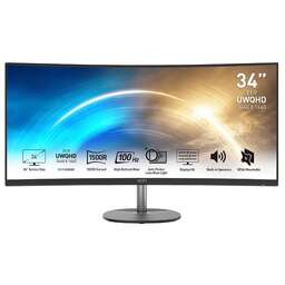 MSI Монитор 34" PRO MP341CQ Black (VA, 3440x1440, HDMI+HDMI+DP, 1 ms, 178°/178°, 300 cd/m, 3000:1 (100M:1), 100Hz, MM, Curved)