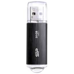 SILICON POWER Флешка USB Blaze B02 64ГБ, USB3.1, черный [sp064gbuf3b02v1k]