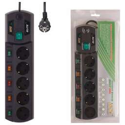 MOST Сетевой фильтр ERG 2м (5 розеток) черный (коробка)