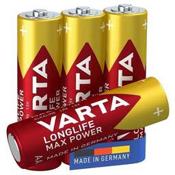 VARTA Батарейка LONGLIFE MAX POWER (MAX TECH) LR6 AA BL4 Alkaline 1.5V (4706)