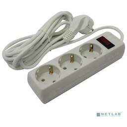 EXEGATE EX279354RUS Удлинитель EC-3-3W (3 розетки, 3м, евровилка, белый)