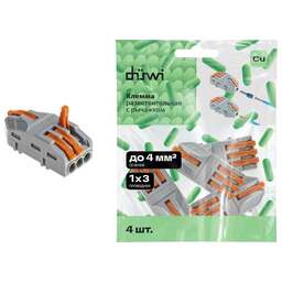 DUWI (26665 9) Клемма разветвительная рычажковая, CMK 421-3