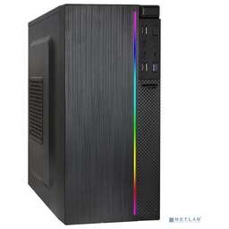 EXEGATE EX287882RUS Корпус Minitower mEVO-9302-RGB (mATX, без БП, 2*USB+1*USB3.0, HD аудио, черный/RGB)