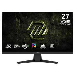 MSI Монитор 27" MAG 274QF E20 Rapid IPS, 2560x1440, 200Hz, 0,5ms, 300сd/m, 1200:1, HDR | 2xHDMI(2.0b), DP(1.4a) | InPSU, Vesa 100, Black