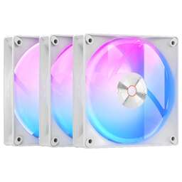 OCYPUS Вентилятор в корпус ID-Cooling Fan Delta F12 WH ARGB LED 3 in 1 / White / 3 pack / PWM