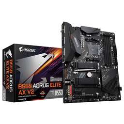 GIGABYTE Материнская плата B550 AORUS ELITE AX V2, Socket AM4, AMD B550, 4xDDR4-3200, HDMI+DP, 3xPCI-Ex16, 1xPCI-Ex1, 4xSATA3(RAID 0/1/10), 2xM.2, 8 Ch Audio, 2.5GLan, WiFi, (2+4)xUSB2.0, (5+2)xUSB3.2, (0+1)xUSB3.2 Type-C™, ATX, RTL {8} (809904)