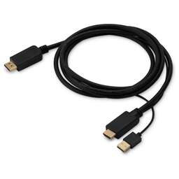 BURO Кабель аудио-видео HDMI (m)/DisplayPort (m) 2м. позолоч.конт. черный (HDMI-DP-2M)