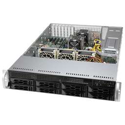 SUPERMICRO Корпус CSE-LA25TQC-R609LP 2U chassis support max. motherboard size - ATX 12" x 10", E-ATX 12" x 13", EE-ATX 13" x 13.68", Support up to ATX 12"x13" MB with rear 2.5" HDD option installed,8x 3.5"(tool-less) or 2.5"(screw) hot-swap SAS3/SATA drive bay