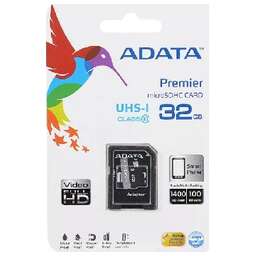 A-DATA 32GB MicroSDHC Class10 UHS-1 + адаптер (AUSDH32GUICL10-RA1)