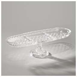 ALEGRE GLASS БЛЮДО НА НОЖКЕ ОВАЛЬНОЕ 3 СЕКЦИИ 39X14 СМ 337-038