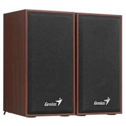 GENIUS Колонки для ПК SP-HF180 /6Вт/150-20000 Гц/деревянный корпус/3.5 мм/регулировка громкости/питание USB/кабель 1.1 м/коричневый (31730029400)
