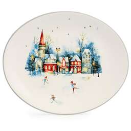 AGNESS БЛЮДО ОВАЛЬНОЕ "С НОВЫМ ГОДОМ " 31,5*25,5*3 СМ 358-2340