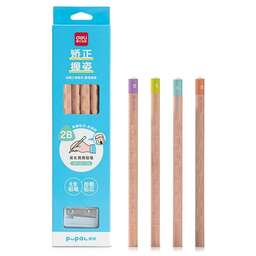 DELI Карандаш ч/г HC123-2B Pupal 2B коробка (8шт) + точилка