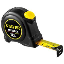 STAYER AutoLock, 10 м х 25 мм, рулетка с автостопом (2-34126-10-25)