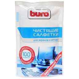 BURO BU-ZSCREEN для экранов мониторов/плазменных/ЖК телевизоров/ноутбуков/ мягкая упаковка 100шт вла