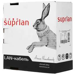 SUPRLAN Кабель сетевой информационный 01-0332-1 кат.5E UTP 4 пары 24AWG PVC внутренний 100м серый