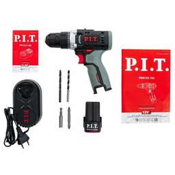 P.I.T. Дрель-шуруповерт PBM12K-10A/1, 2Ач, с одним аккумулятором