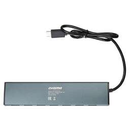 DIGMA Хаб (разветвитель) HUB-7U3.0-UC-G, серый