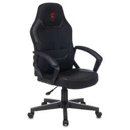 ZOMBIE Кресло игровое 10 черный ткань/эко.кожа крестов. пластик