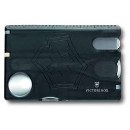 VICTORINOX Швейцарская карта Swiss Card Nailcare, черный полупрозрачный, коробка подарочная [0.7240.t3]