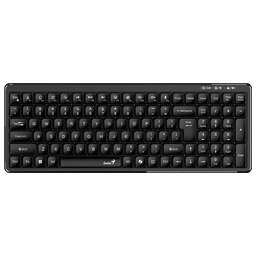 GENIUS Клавиатура беспроводная LuxeMate Q7100BT /компактная/двухрежимная/Bluetooth + 2.4 ГГц/2 батарейки ААА/черный (31320005402)