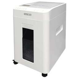 OFFICE KIT Шредер SA100М (1,9х12) белый с автоподачей (секр.P-5) фрагменты 100лист. 25лтр. скобы пл.карты