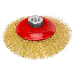 MATRIX Щетка для УШМ, 125 мм, М14, "тарелка", витая проволока//