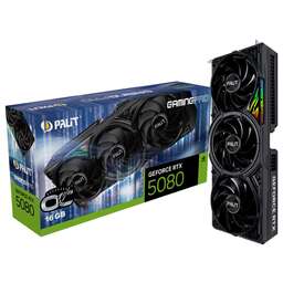 PALIT Видеокарта PCI-E 5.0 PA-RTX5080 GAMINGPRO OC NVIDIA GeForce RTX 5080 16Gb 256bit GDDR7 2295/30000 HDMIx1 DPx3 HDCP Ret