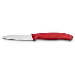 VICTORINOX Нож кухонный Swiss Classic (6.7631) стальной для овощей лезв.80мм серрейт. заточка красный