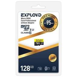 EXPLOYD 128GB microSDXC Class 10 UHS-1 Premium (U3) [EX128GCSDXC10UHS-1-ElU3 w]