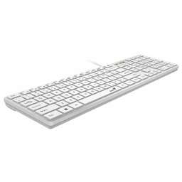 GENIUS Клавиатура проводная SlimStar 126 /тонкий дизайн/шоколадные клавиши/USB/Plug- and- Play/кабель 1.4м/белый (31310017410)
