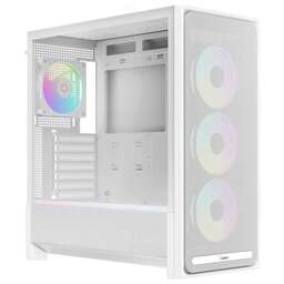 OCYPUS Корпус для ПК Delta-C70-WHG400XX-GL Case Delta C70 WH ARGB EATX / win / white / 4 ARGB fans / no PSU