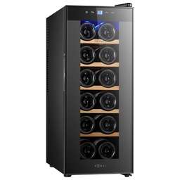 ZUGEL Винный шкаф однокамерный ZTWF122B вместимость: 12 бутылок, черный